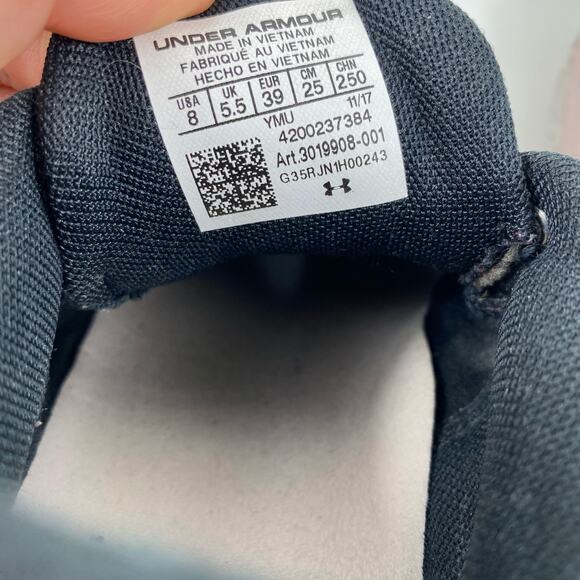 UNDER ARMOUR Ultimate Speed Trainer Sneakers UA Black 3019908-001 Womens 8M - Picture 9 of 10